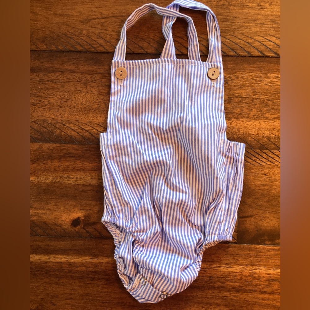 Blue and White Stripes Sunsuit size 60 (3-6 months)